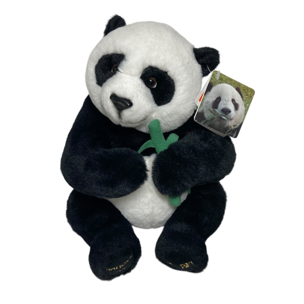 NEW Wild Republic Bei Bei Panda Bear with Bamboo 9" Plush Smithsonian F.O.N.Z.